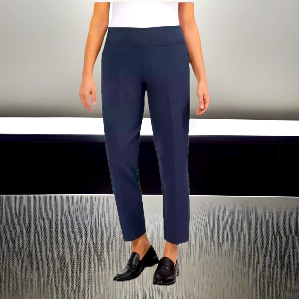 Kirkland Signature Black Ankle Pant, 4-Way Stretch, Side Seam Zipper Pockets